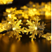 Solar Snowflake String Lights Waterproof 7m 50 LEDs Outdoor Snow String Lights