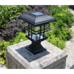 Outdoor Solar Stigma Lamp LED Solar Bollard Column Light pathway Lantern Balcony Garden Aisle Porch Backyard Post Lighting