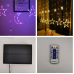 LED fairy lights star curtain, Solar star moon LED curtain lights garland wedding decorative lamp home garden Christmas window curtain decoration