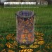 Solar Hanging Lights Metal Leaf Pattern Lights Lamp for Garden, Patio,Outside or Table