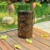 Solar Hanging Lights Metal Leaf Pattern Lights Lamp for Garden, Patio,Outside or Table