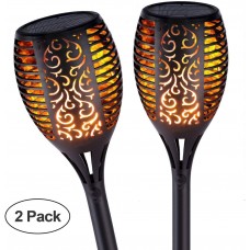 Solar Garden Path light Flickering Torch  Flame Lights solar lawn lights (2 pack)