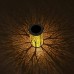 Outdoor Solar Hanging Lights Lantern Cylindrical Tree Pattern Night Lamp 