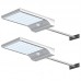 Solar Lights Wall Sconces with Mounting Pole Outdoor wireless street light (White panel)